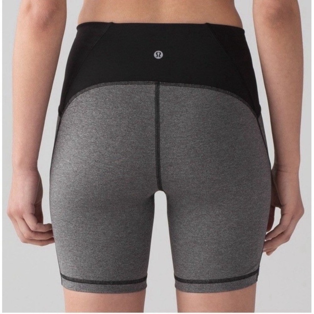 Lululemon Train Times Short *6" Size‎ 4 Heathered Black / Black